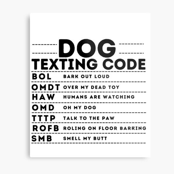 Dog Codes Wall Art for Sale