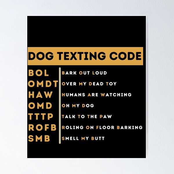 Dog Codes Wall Art for Sale