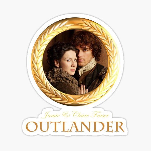 Jamie And Claire Fraser Outlander Sticker For Sale By Td74s Redbubble 