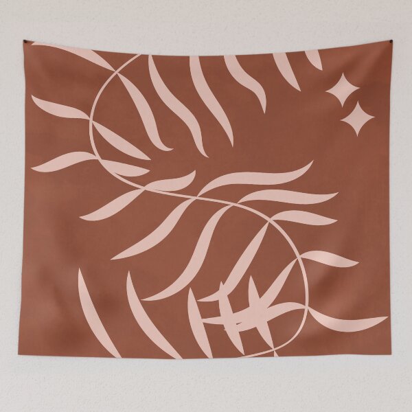 Artikelvorschau, Botanical Plant Leaf Earth Tones Boho Brown Terracotta entworfen und verkauft von technicolorable_art.