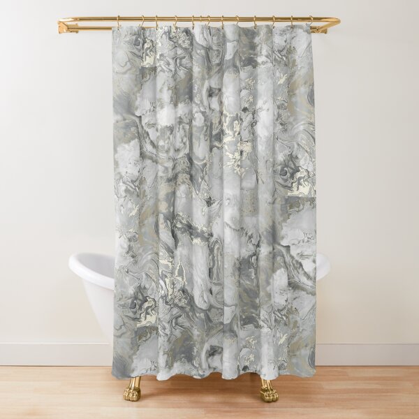 Gray And Gold Shower Curtains for Sale