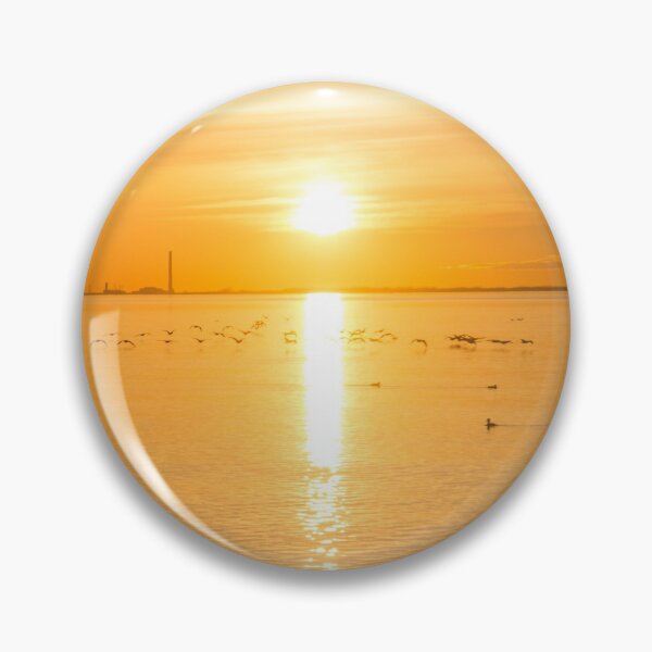Item preview, Crossing the Sunpath in Flight - Toronto Skyline Sunrise with Cormorants designed and sold by Georgia Mizuleva.