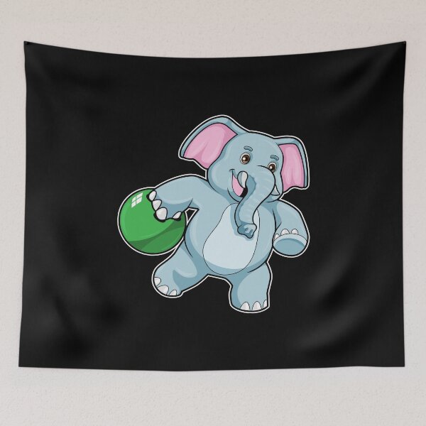 Item preview, Elephant at Bowling with Bowling ball designed and sold by Snabdesign84.