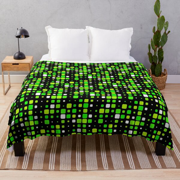 Item preview, Patrón de cuadrados con brillo y glamour muy verde designed and sold by weirdAffect.