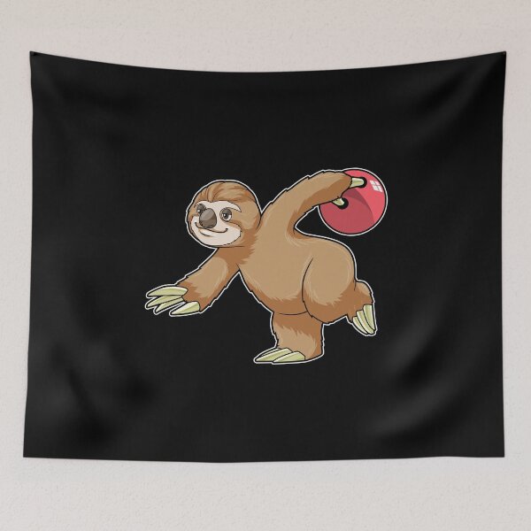 Item preview, Sloth at Bowling with Bowling ball designed and sold by Snabdesign84.