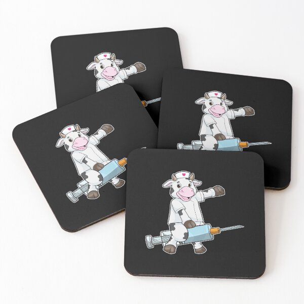 Item preview, Cow as Nurse with Heart & Syringe designed and sold by Snabdesign84.