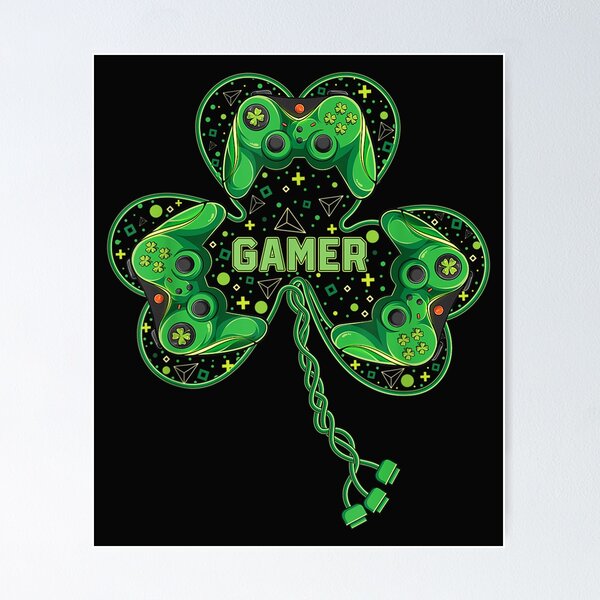 Item preview, St Patricks Day Gaming Boys Video Game Gaming T-Shirt designed and sold by Lukifo-Mission.