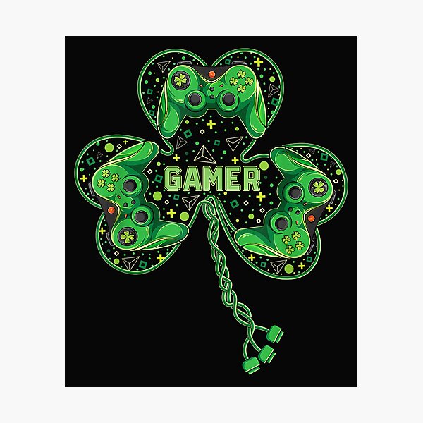 Item preview, St Patricks Day Gaming Boys Video Game Gaming T-Shirt designed and sold by Lukifo-Mission.
