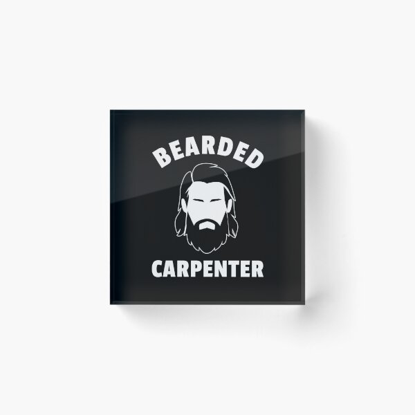 Item preview, Bearded Carpenter Cool Beard Quote designed and sold by sillyquestions.