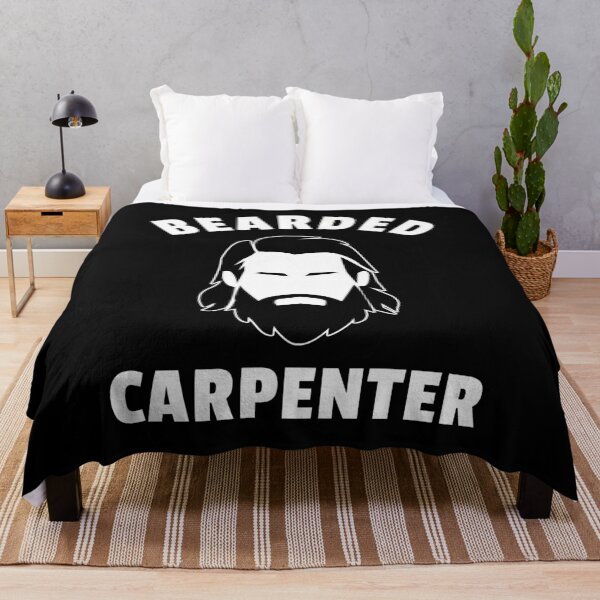 Item preview, Bearded Carpenter Cool Beard Quote designed and sold by sillyquestions.