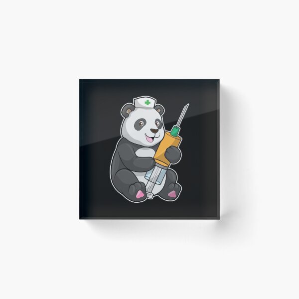 Item preview, Panda as Nurse with Syringe designed and sold by Snabdesign84.