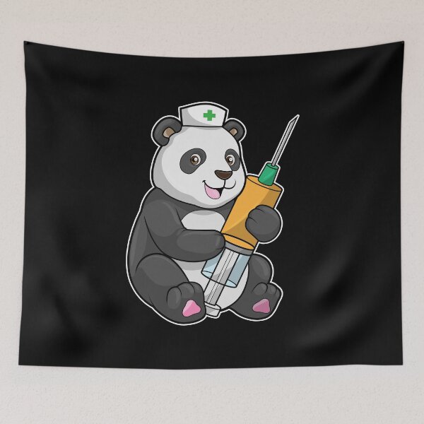 Item preview, Panda as Nurse with Syringe designed and sold by Snabdesign84.