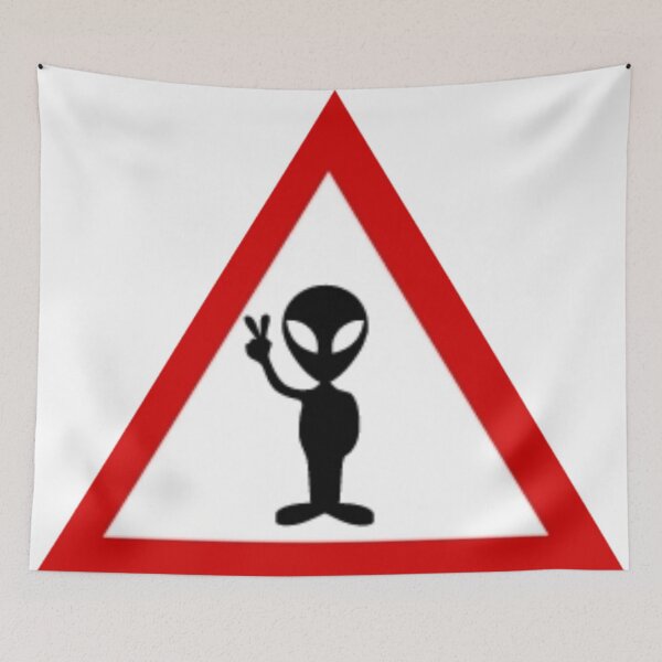 Item preview, Alien warning sign designed and sold by Creativeart1974.