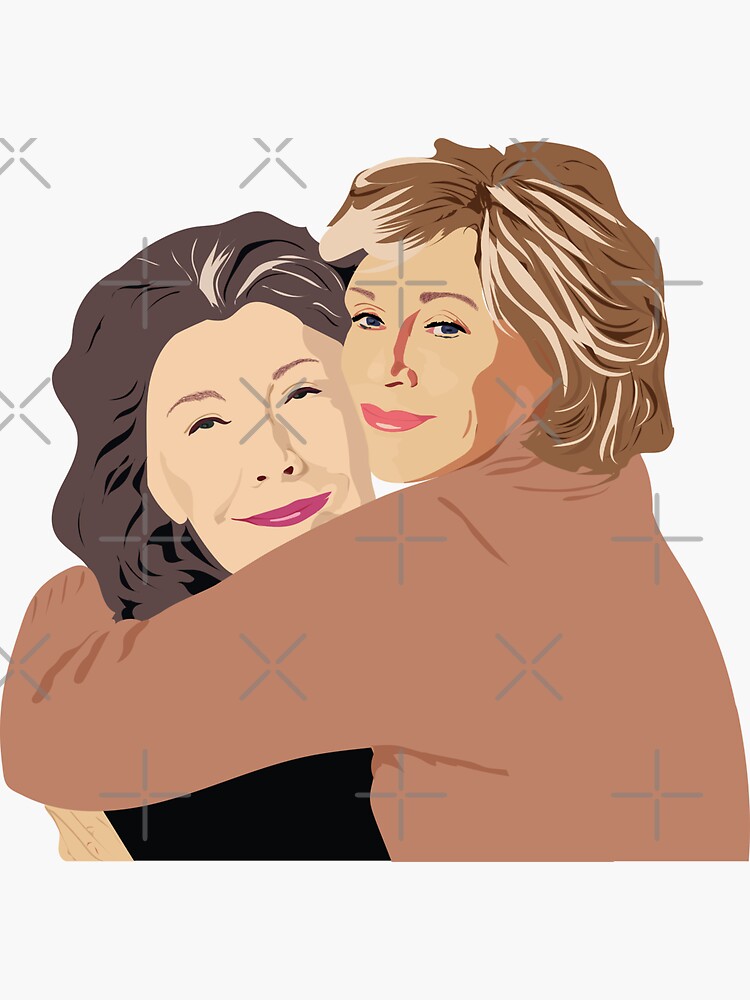 "Grace and Frankie" Sticker for Sale by SparrowLag Redbubble