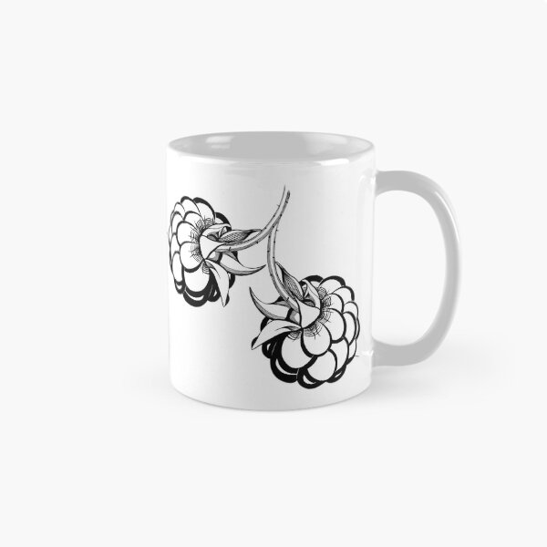 Item preview, two stylized black and white raspberries designed and sold by nataliavavilina.