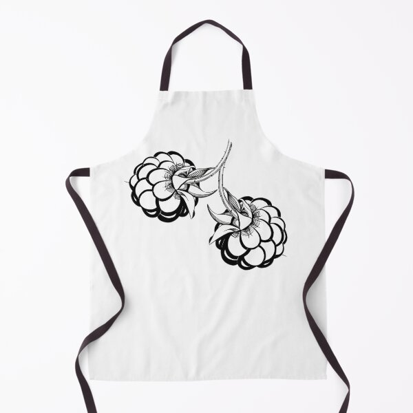 Item preview, two stylized black and white raspberries designed and sold by nataliavavilina.