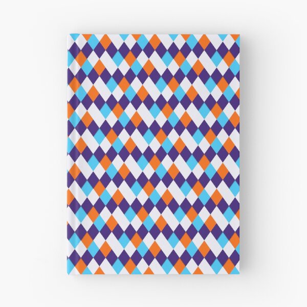 Item preview, Diamonds Pattern Orange, Sky Blue, Dark Purple & White  designed and sold by Mosab Design.