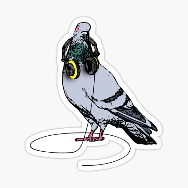 Funky Little Pigeon Sticker for Sale by sillysellsstuff