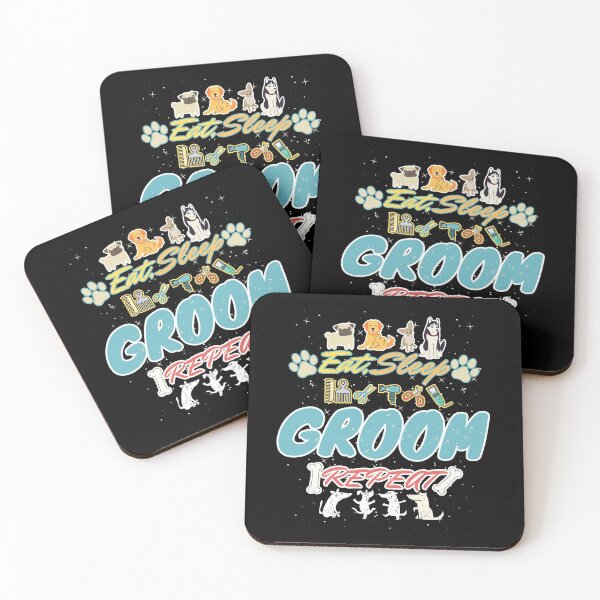 Item preview, Dog Grooming eat sleep groom repeat  designed and sold by GameNarongdech.