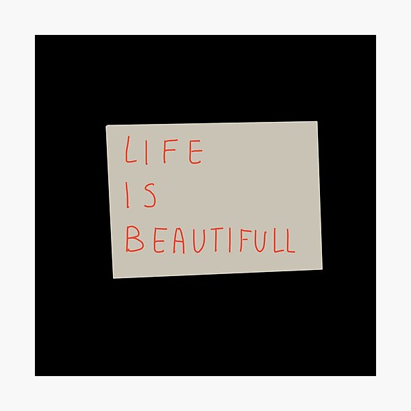 Item preview, Life is beautifull,simple motivational handwritten words designed and sold by ciaobebo.