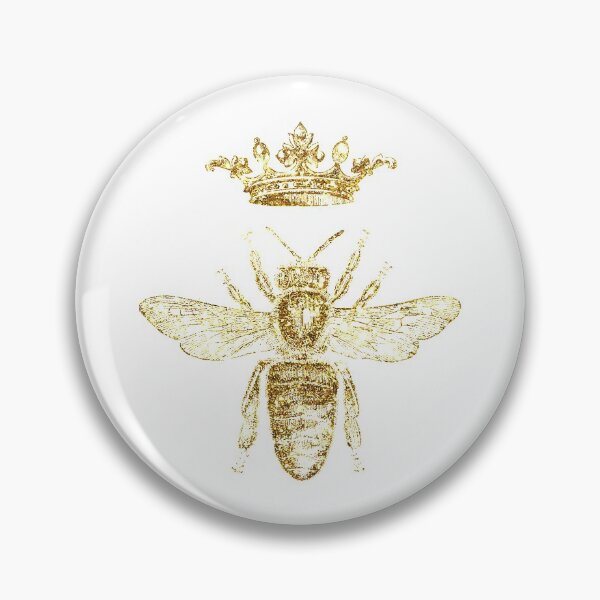 Item preview, Royal King or Queen Bee Design Hand Drawn Vintage Look Artwork Gold  designed and sold by atlastroy.