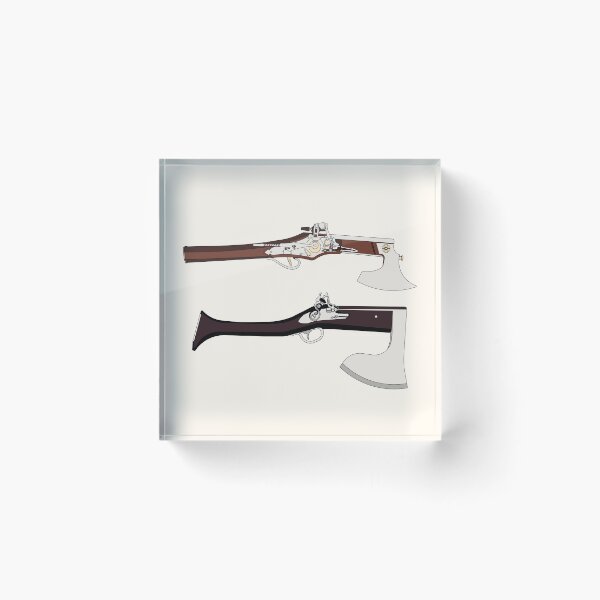Item preview, Vector cartoon hand drawn set of vintage flintlock pistol and battle axe combination weapon designed and sold by Familyshmot.