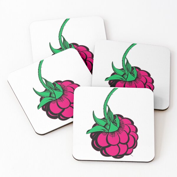 Item preview, stylized black pink green berry raspberry designed and sold by nataliavavilina.