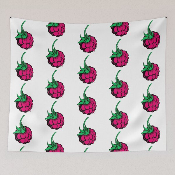 Item preview, stylized black pink green berry raspberry designed and sold by nataliavavilina.