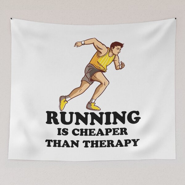 Item preview, Running is cheaper than therapy designed and sold by MrE-Tees.