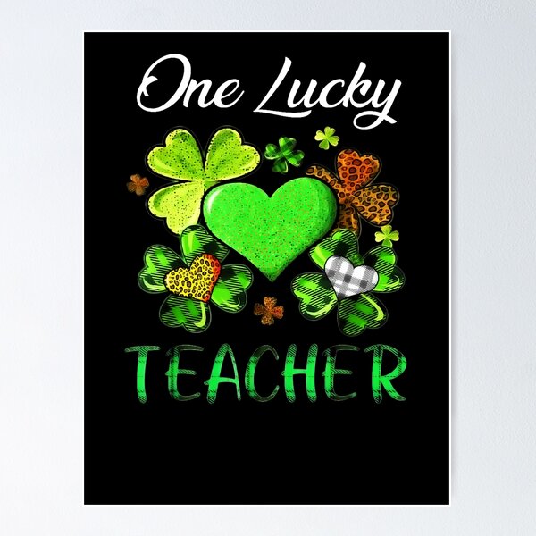 Item preview, St Patricks Day Womens Shamrock Buffalo Plaid Teacher designed and sold by HarmanEmy.