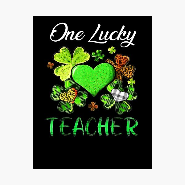Item preview, St Patricks Day Womens Shamrock Buffalo Plaid Teacher designed and sold by HarmanEmy.