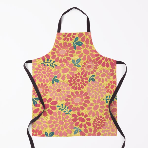 Item preview, Flowers on broken yellow denim designed and sold by Soramame.