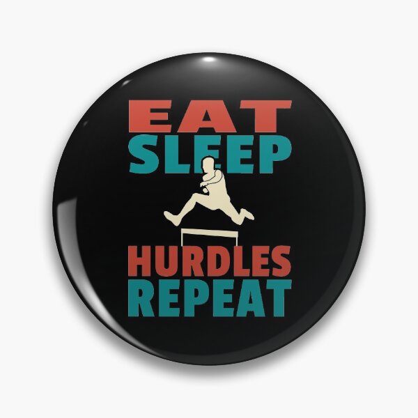 Item preview, Eat Sleep Hurdles Repeat Cool Sports Athletics Quote designed and sold by sillyquestions.