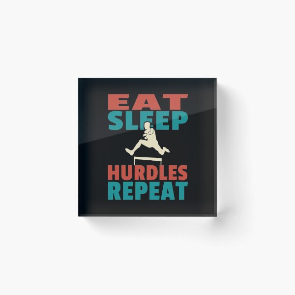 Item preview, Eat Sleep Hurdles Repeat Cool Sports Athletics Quote designed and sold by sillyquestions.