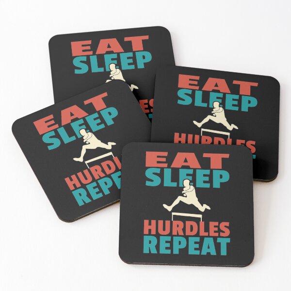 Item preview, Eat Sleep Hurdles Repeat Cool Sports Athletics Quote designed and sold by sillyquestions.