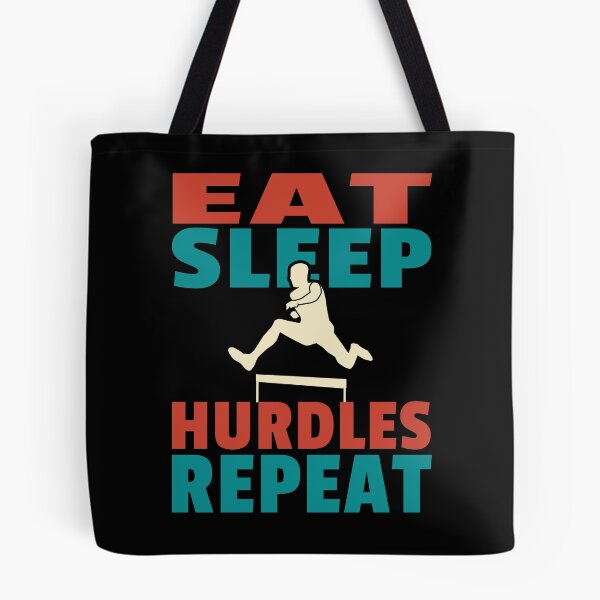 Item preview, Eat Sleep Hurdles Repeat Cool Sports Athletics Quote designed and sold by sillyquestions.