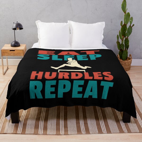 Item preview, Eat Sleep Hurdles Repeat Cool Sports Athletics Quote designed and sold by sillyquestions.