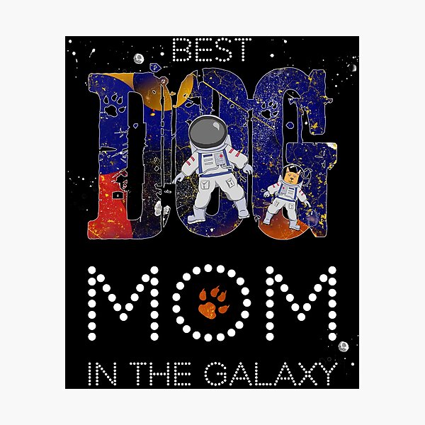 Item preview, Best Dog Mom in Galaxy Funny Vintage Space Planets Astronaut designed and sold by r-silver.