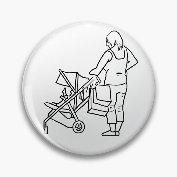 Item preview, Mother Shopping with Baby designed and sold by PrileyRileyArt.