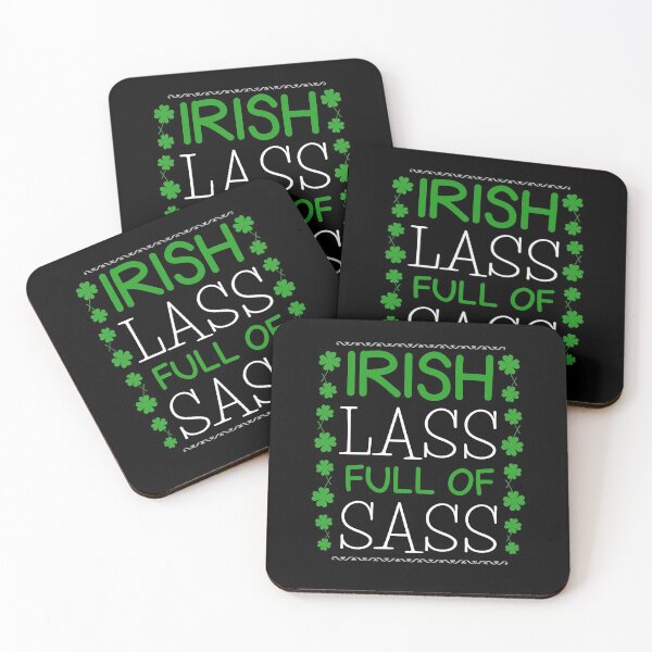 Item preview, Irish Lass Full Of Sass St.Patrick's Day Girl Irish Shamrock Quote designed and sold by sillyquestions.