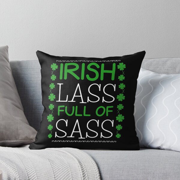 Item preview, Irish Lass Full Of Sass St.Patrick's Day Girl Irish Shamrock Quote designed and sold by sillyquestions.