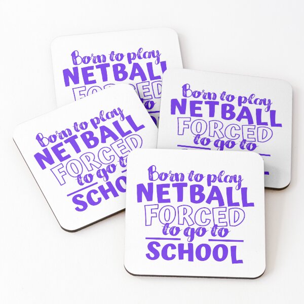 Item preview, Born to play netball forced  to go to school  designed and sold by TheGreenGoat.