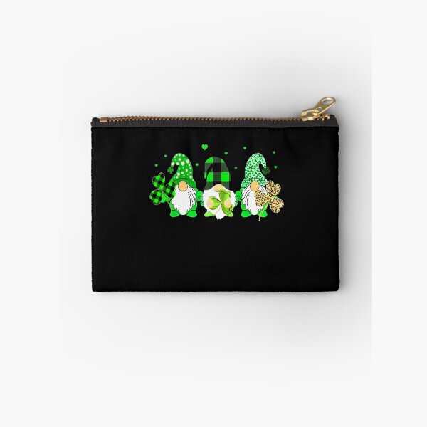 Item preview, Three Gnomes Holding Shamrock Leopard Plaid St Patricks Day designed and sold by HarmanEmy.