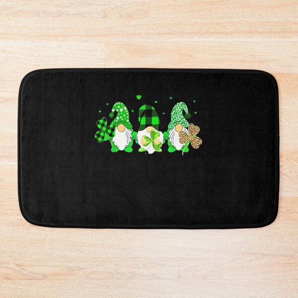 Item preview, Three Gnomes Holding Shamrock Leopard Plaid St Patricks Day designed and sold by HarmanEmy.