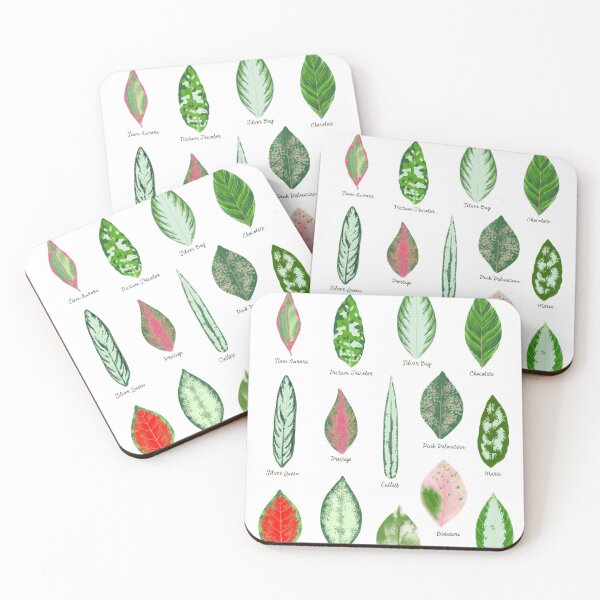 Item preview, Aglaonema chinese evergreen leaves species designed and sold by Onyria Art.