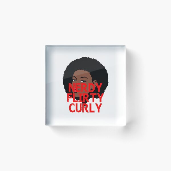 Item preview, Nerdy Ethnic Girl with Big and Beautifully Blown Curly Locks designed and sold by Branncolet.
