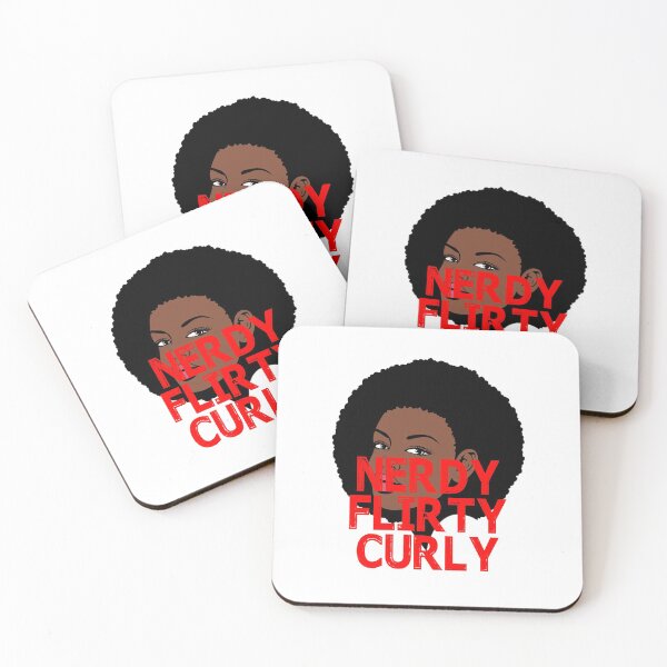 Item preview, Nerdy Ethnic Girl with Big and Beautifully Blown Curly Locks designed and sold by Branncolet.