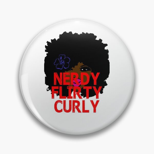 Artikelvorschau, Nerdy ethnisches Mädchen mit großen und wunderschön geblasenen koketten lockigen Locken entworfen und verkauft von Branncolet.