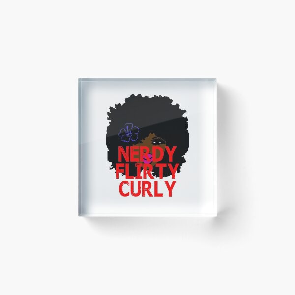 Item preview, Nerdy Ethnic Girl with Big and Beautifully Blown Flirty Curly Locks designed and sold by Branncolet.