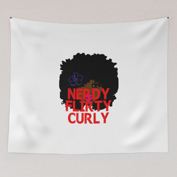 Item preview, Nerdy Ethnic Girl with Big and Beautifully Blown Flirty Curly Locks designed and sold by Branncolet.